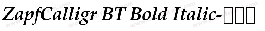 ZapfCalligr BT Bold Italic字体转换